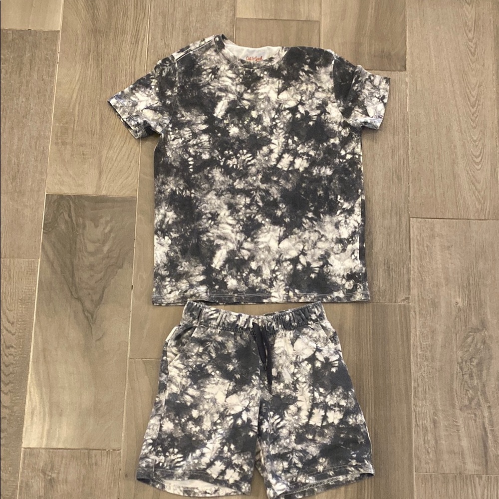 Cat & Jack Black and White Tie-Dye Kids Matching Set